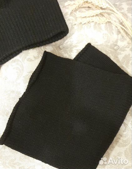 Снуд детский шерсть 100 черный