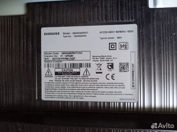 Разбор Samsung QE49Q60