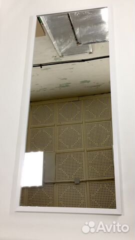 Зеркало 115х50 см. интерьерное в белой раме