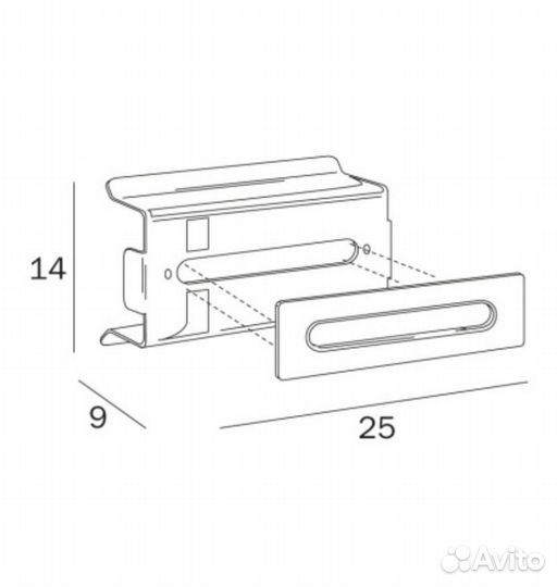 Держатель для салфеток inda, хром