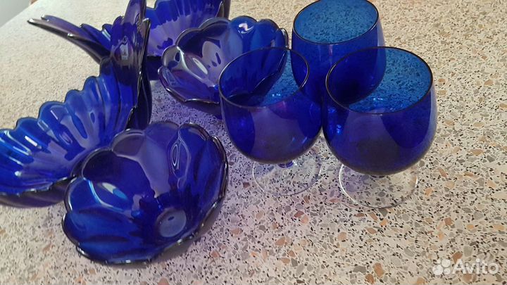 Кобальтовые салатники