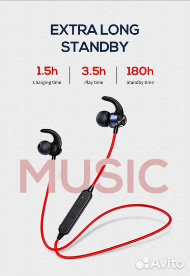 Bluetooth гарнитура jellico ST-05 Black/Red