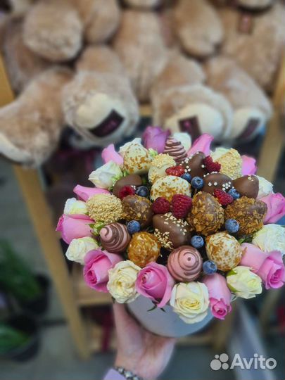 Букет, клубника в шоколаде