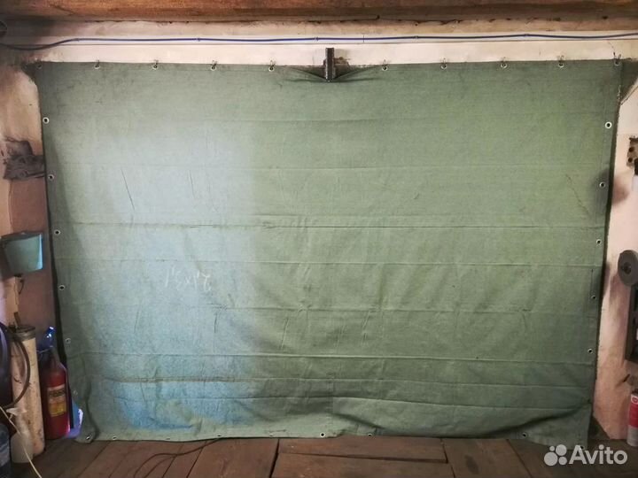 Брезентовая штора 2.5 х 2.5 400 оп с креплением