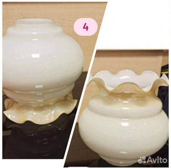 Винтажный плафон СССР керосинка медовое стекло зик