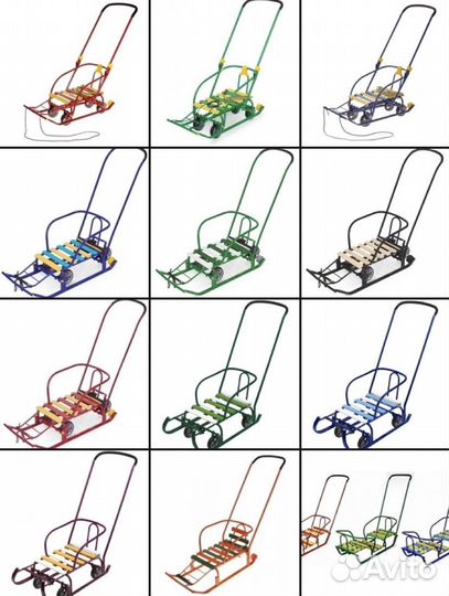 Санки-коляски и санки железные