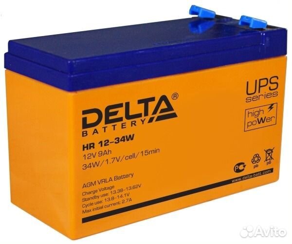 Аккумулятор Delta HR 12-34W 9 а/ч