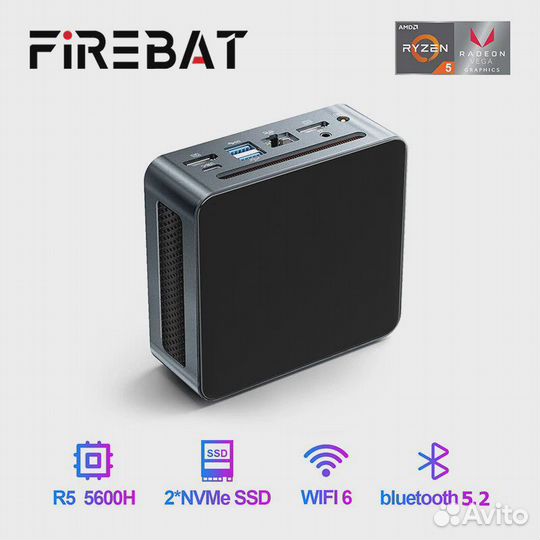 Мини пк Firebat MN56 Ryzen 5600h/16/512 Новый