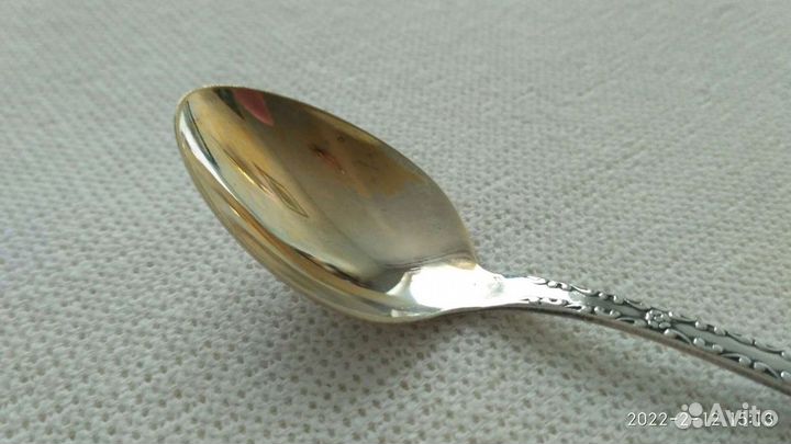 Ложки кофейные мельхиор.позолота