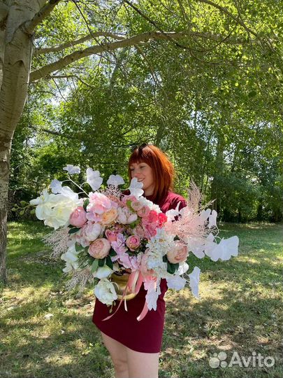 Интерьерные композиции из искусственных цветов