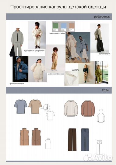 Дизайнер одежды удаленно, эскиз