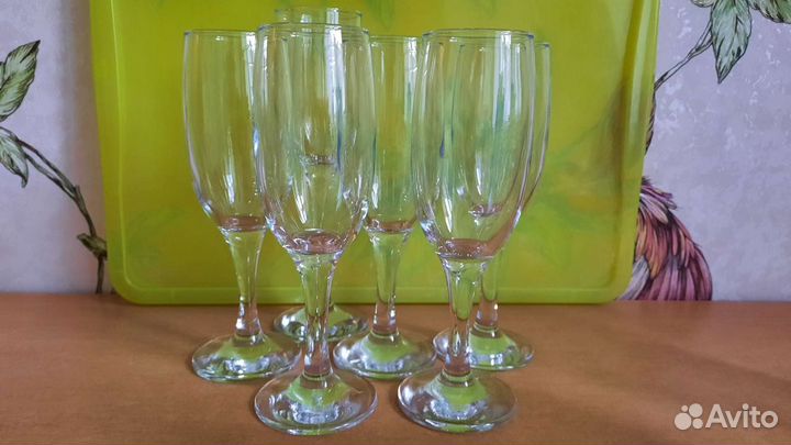 Фужеры, стаканы для кофе и виски (стекло)