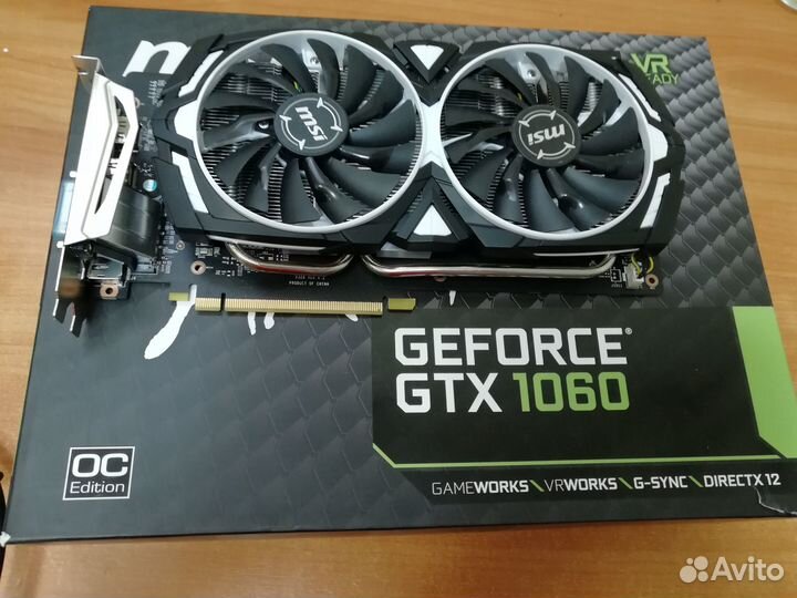 GeForce GTX 1060 6G armor в коробке
