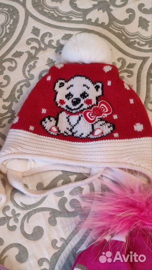 Фирменные шапки для девочки 48 50