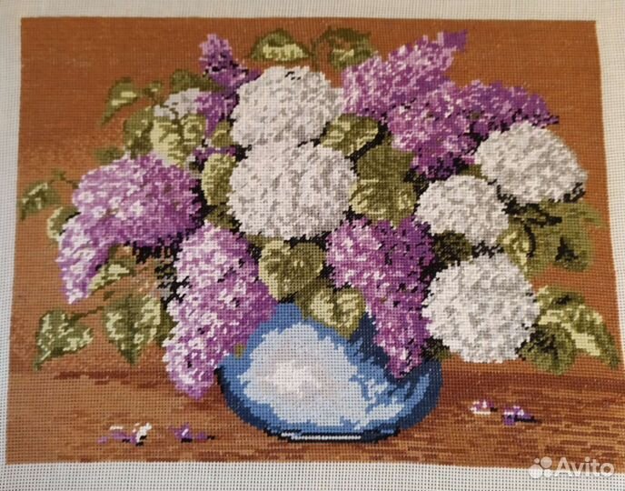 Схема для вышивки крестом, сирень, рстудия
