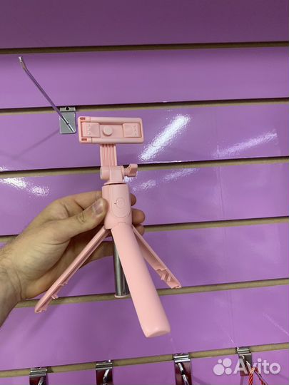 Селфи палка монопод с кнопкой