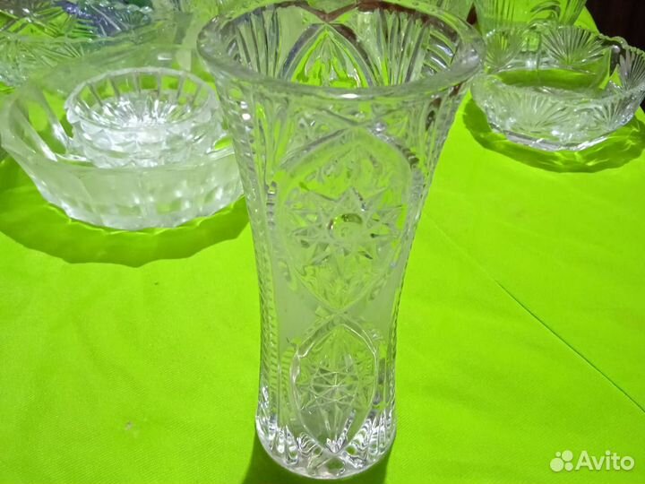 Хрусталь СССР вазы, салатники. Винтаж
