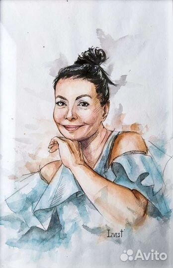 Портрет акварелью на заказ