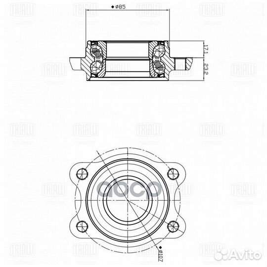 Подшипник ступ.audi A6 04- пер. MR 1885 Trialli