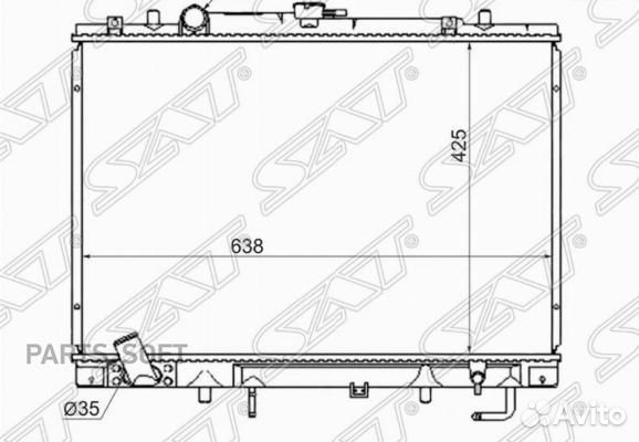 Радиатор охлаждения Митсубиси Челленджер V6 3.0/3