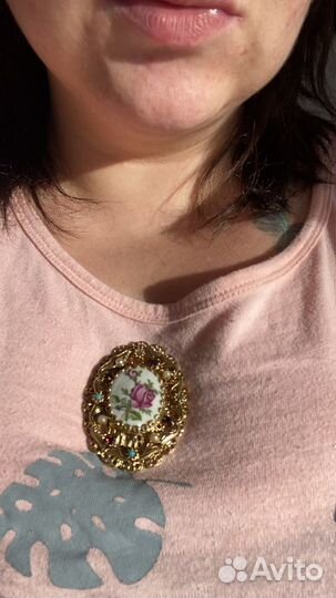 Брошь винтажная чехия
