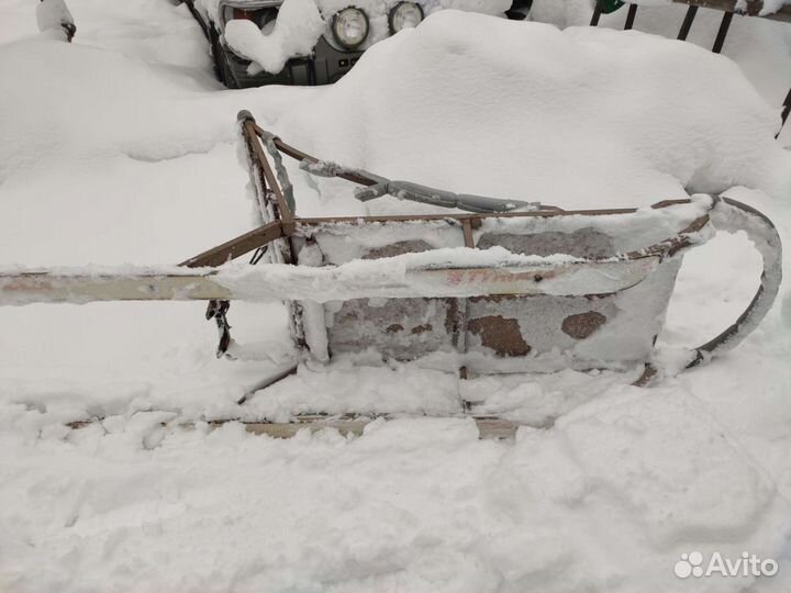 Сани собачья упряжка, для снегохода, квадроцикла