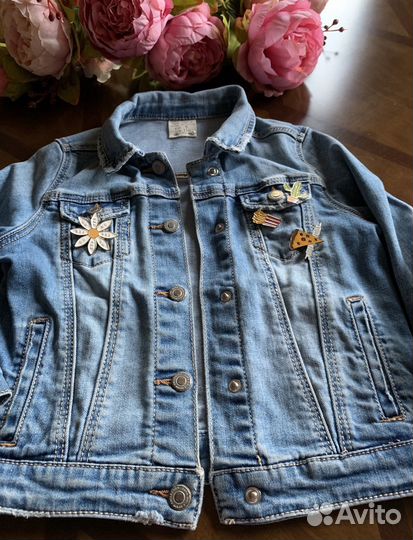 Джинсовая куртка для девочки 110 zara
