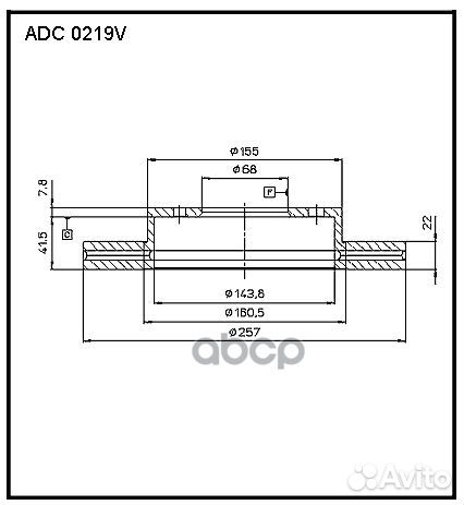 Диск тормозной перед ADC0219V allied nippon