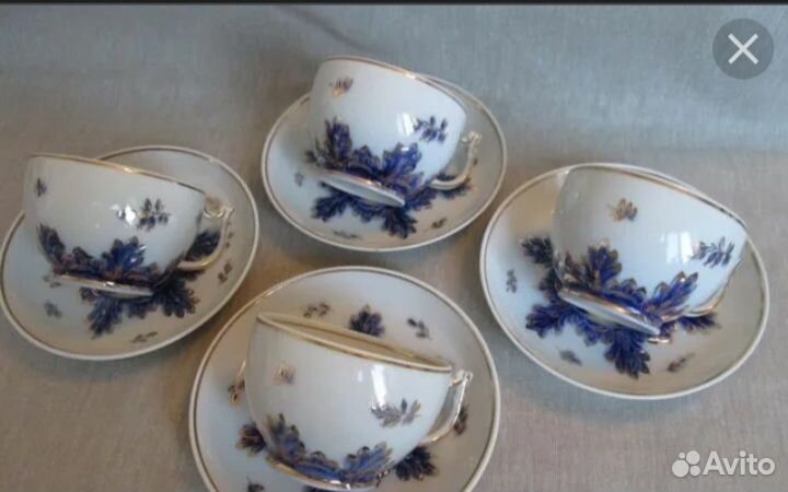 Чашка с блюдцем Вербилки 1940-1951