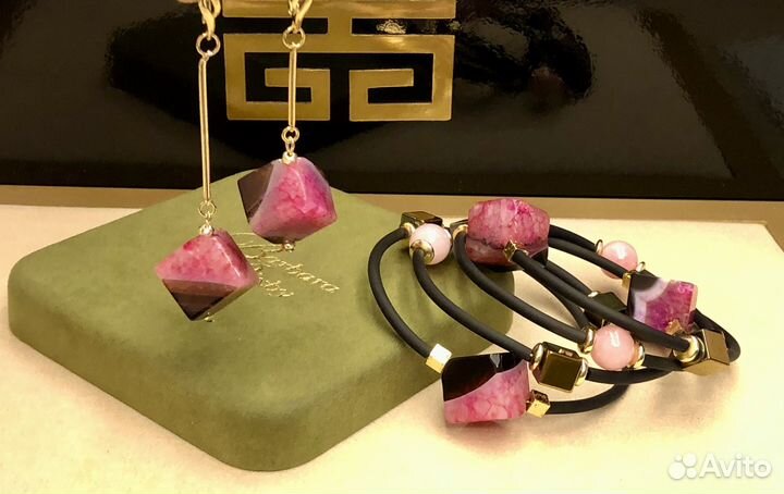 Обалденный браслет с шикарным пейзажным агатом