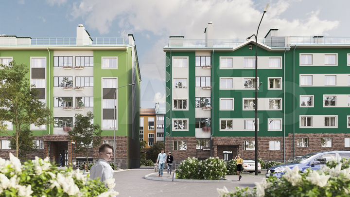 2-к. квартира, 74,4 м², 1/5 эт.