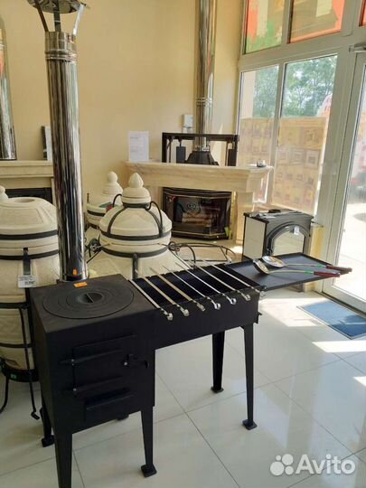 Мангал с печью