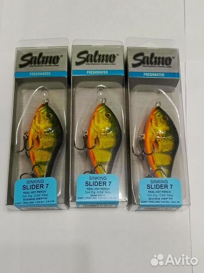 Воблер Salmo Slider 7 цвет Real Hot Perch