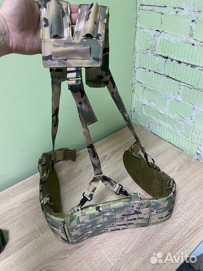 Пояс боевой с лямками ссо / пояс варбелт