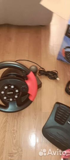 Игровой руль с педалями для пк, Android, PS, Xbox