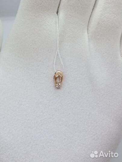 Подвеска с синтетическим камнем Золото