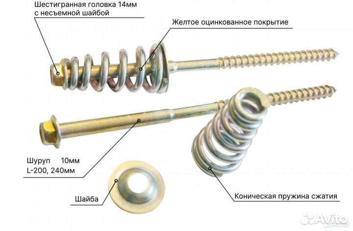 Пружинный узел tedwood 10*240мм