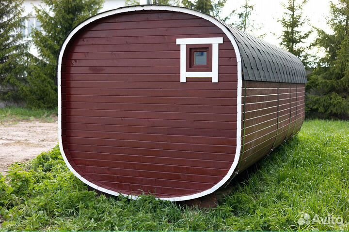 Баня бочка квадро танк овал до 6м