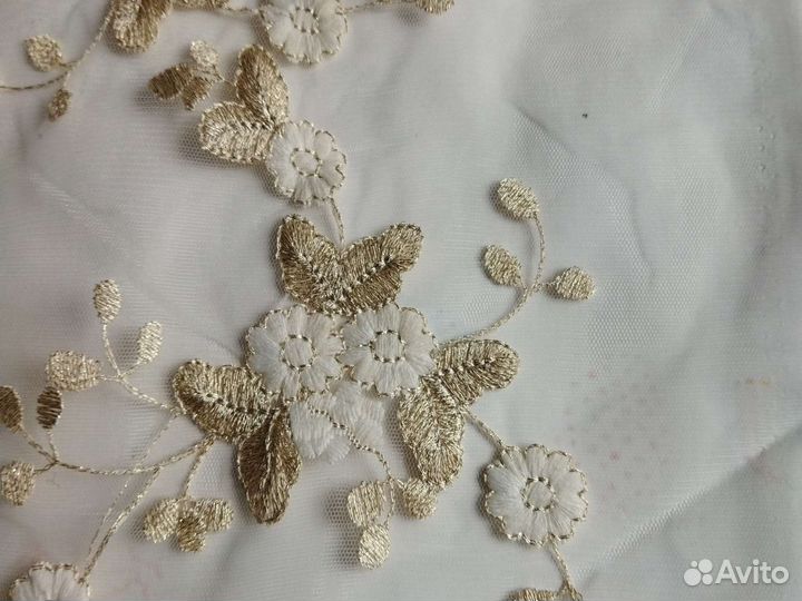 Ткань. Фатин с вышивкой