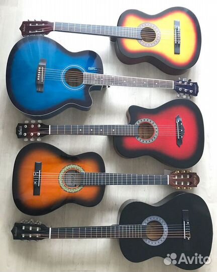 Гитара акустическая 38 фолк С катавеем новая