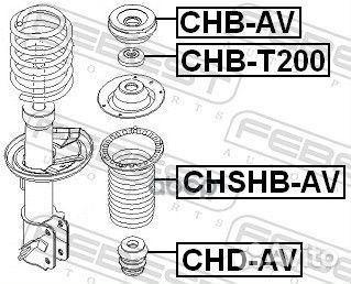 Отбойник амортизатора chevrolet aveo 03- передн