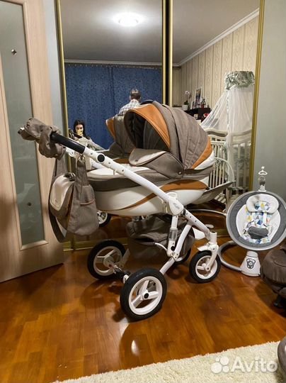Коляска adamex 3 в 1 бу