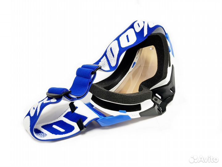 Мотокросс очки 100% Racercraft синий-белый