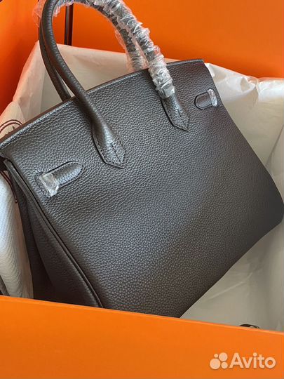 Сумка hermes birkin 30 черная серебро