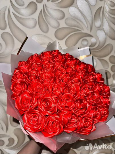 Букет из атласных лент