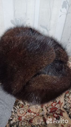 Норковая шапка мужская ушанка