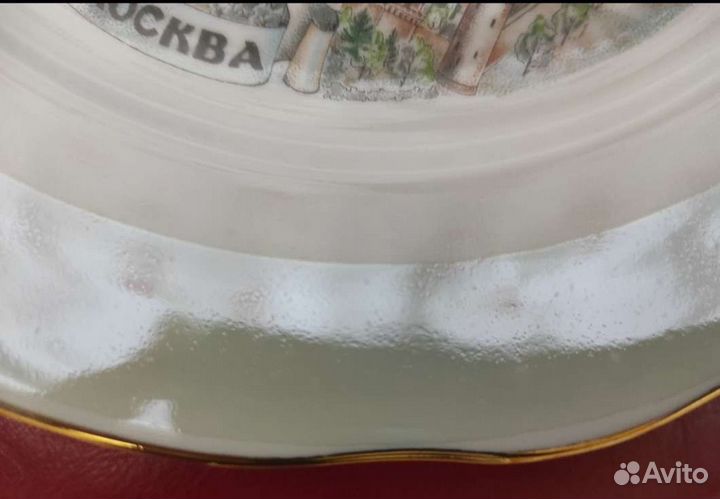Тарелка памятная Москва Кремль Фарфор Дулево СССР
