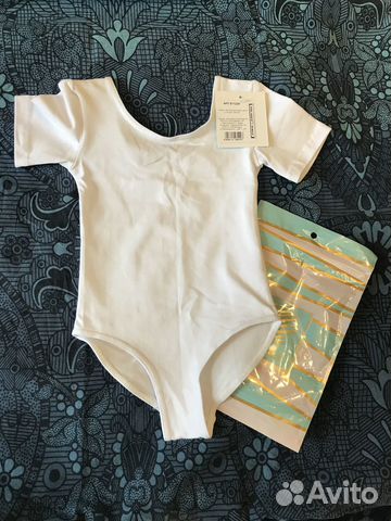 Купальник гимнастический х/б короткий рукав