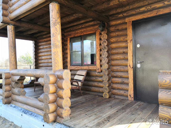 Отделка срубов из оцилиндрованного бревна и бруса