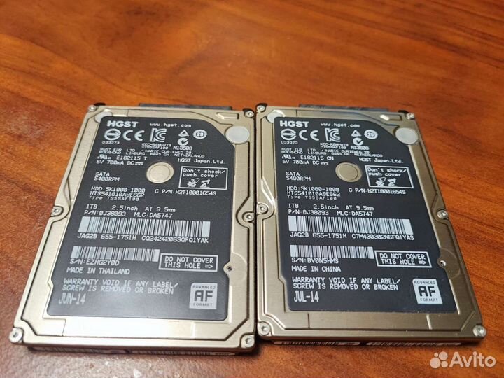 Жесткий диск 1 тб hgst для ноут или Mac